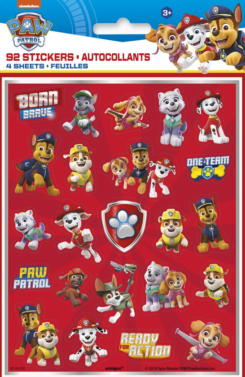 Paw Patrol Sticker Sheets 4ct Michaels